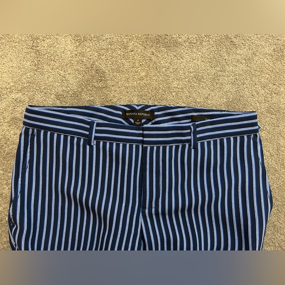 Banana Republic Blue and White Striped Pants - Picture 4 of 6